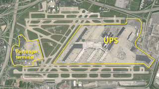 Illustration for article titled Inside the Automated UPS Complex That Sorts 7,000 Packages a Minute